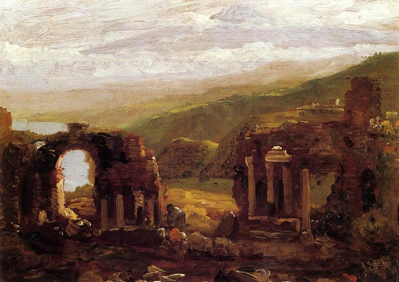 Thomas Cole Ruins of Taormina Sweden oil painting art